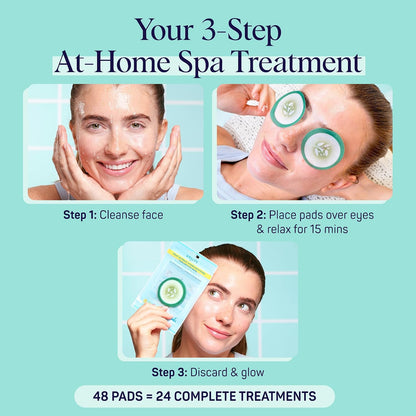 SpaLife Cucumber Eye Masks – Post-Meeting Refresh for Tired Office Eyes, Refrigerator-Chilled Cooling Patches