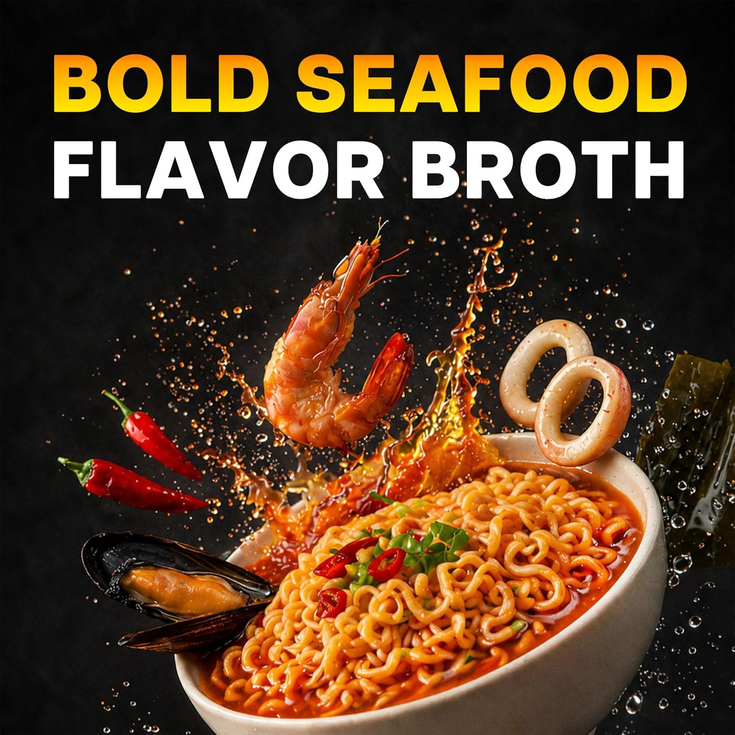spicy seafood broth built on anchovy, mussel, clam, shrimp, tuna, and bonito extracts