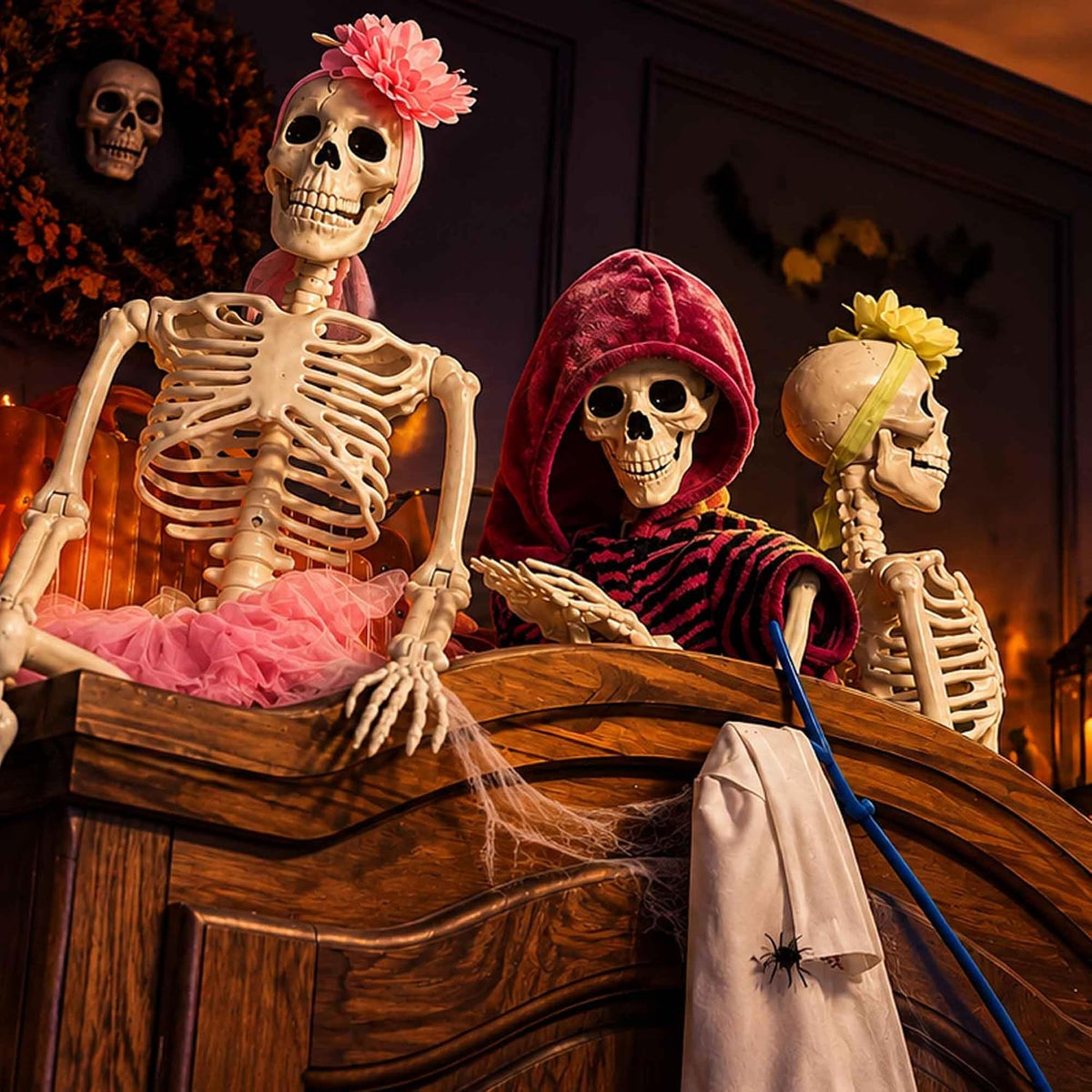 SpookyLite Life-Size Halloween Skeleton – Fun Seasonal Gift for Hosts, Collectors & Spooky Decor Lovers