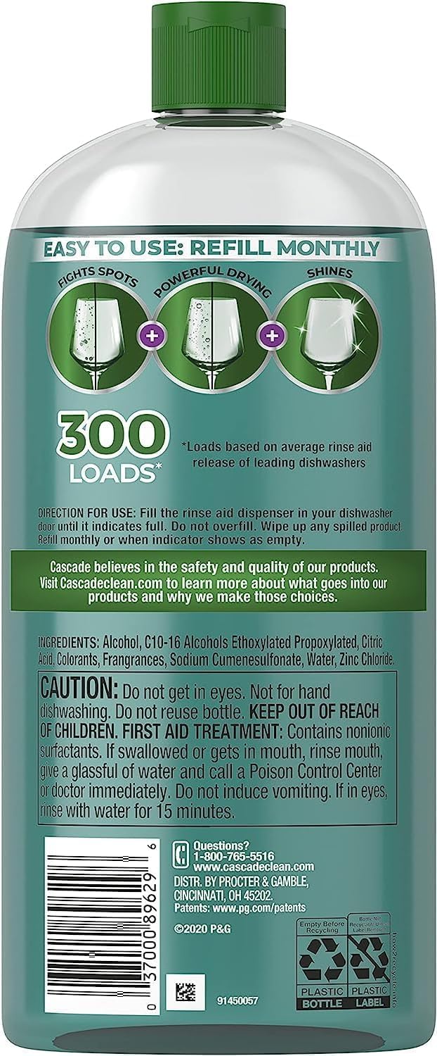 spot and streak prevention claim compared to detergent alone