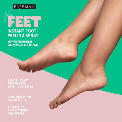 Freeman Flirty Feet Instant Foot Peeling Spray – Skin-Sensitive Formula for Hypoallergenic Foot Care