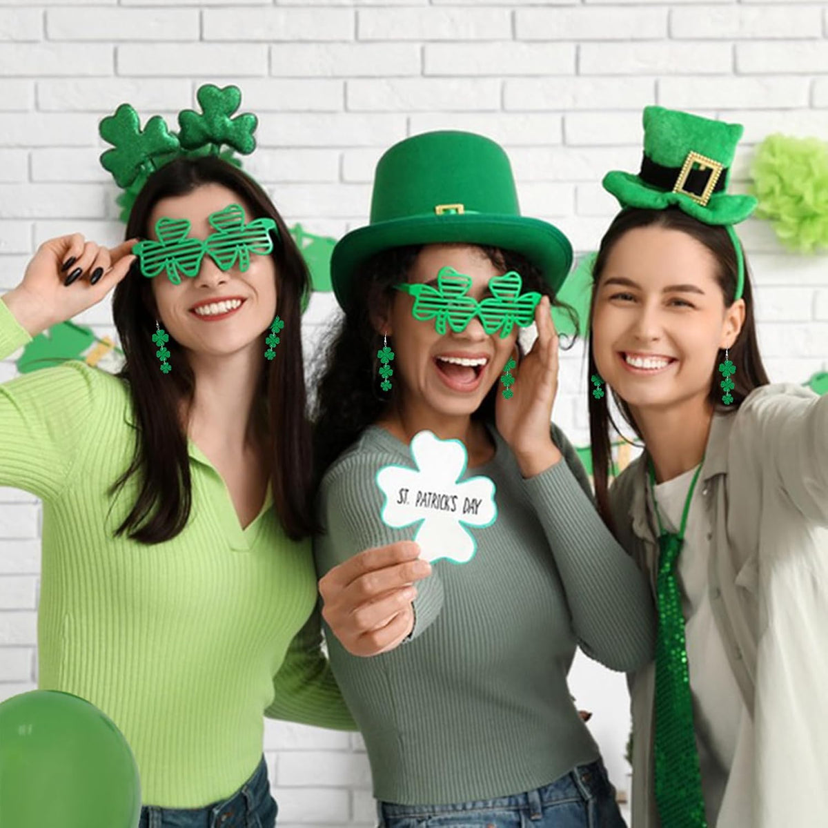 St. Patrick's Day Parade Earrings – Shamrock Dangle Design Built for Outdoor Strolls and March 17th Festivities