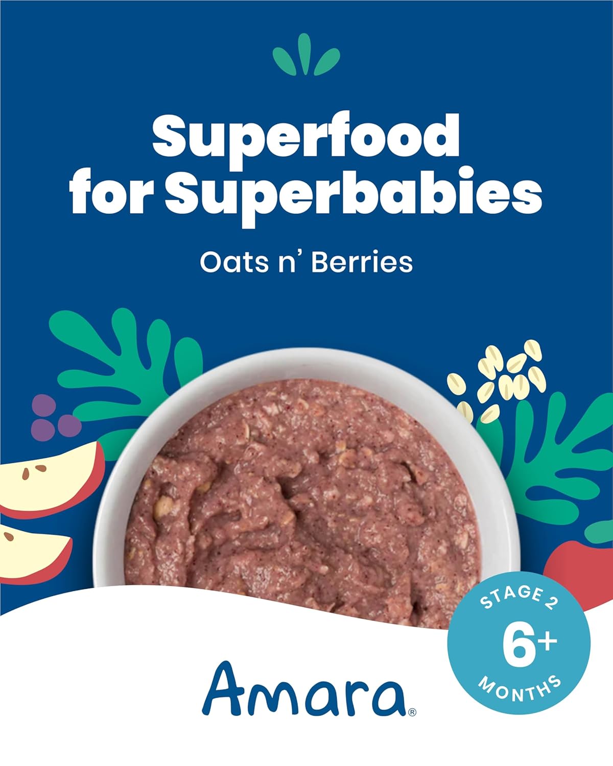 stage 2 formulation designed for babies transitioning to solids, mixable with breastmilk, formula, or water