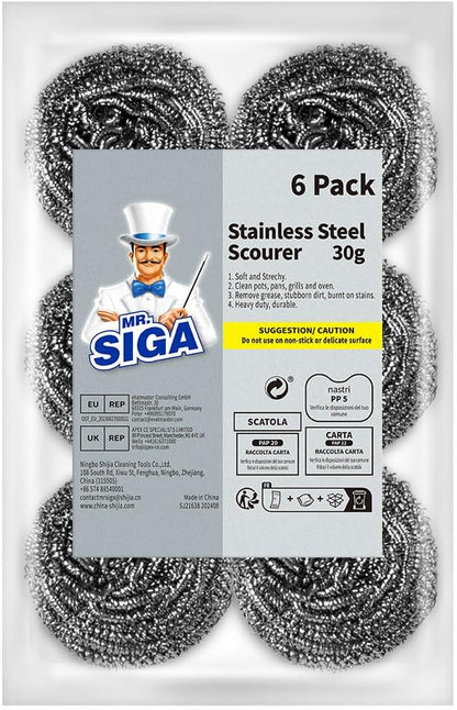stainless steel scouring material, 30g per pad