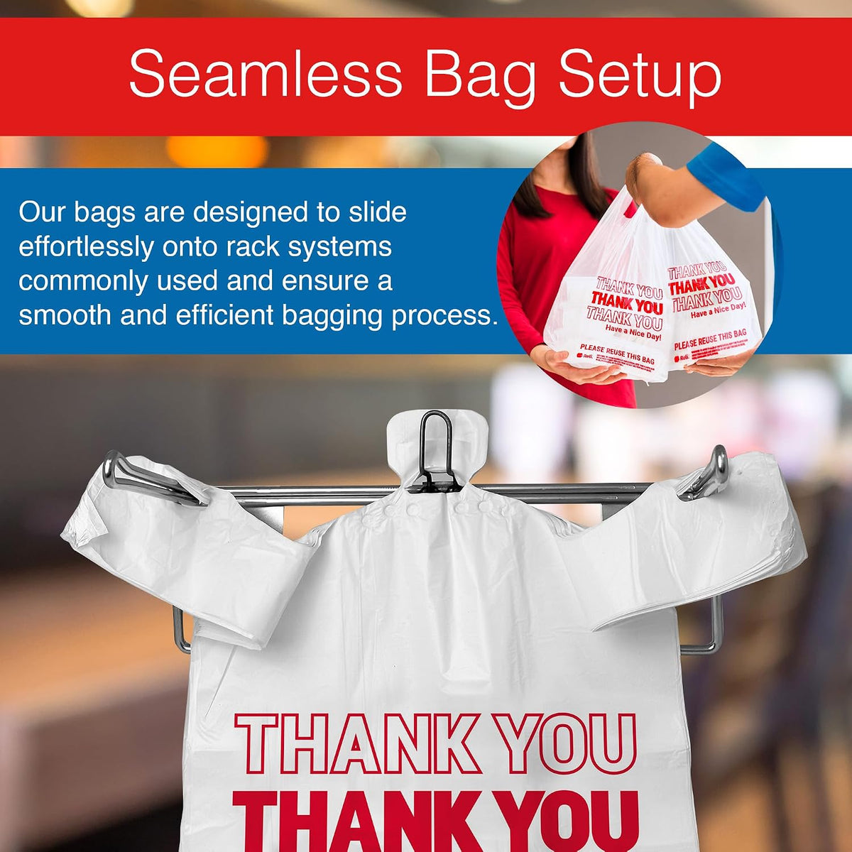 standard 11.5" x 6.5" x 21" t-shirt bag dimensions
