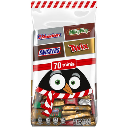 standard 19.49-ounce package contains 70 mini candy bars