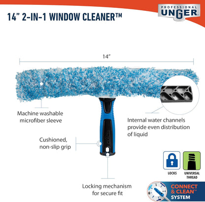 standard thread connection compatible with unger connect & clean telescopic pole