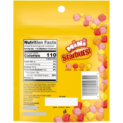 STARBURST Original Minis Chewy Candy – Theme Park & Festival Snack, Bulk Mini Chews for On-the-Go