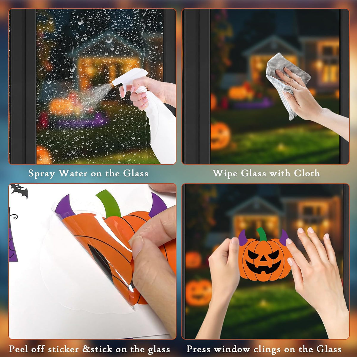 static adhesion with no glue — applies to glass and removes cleanly