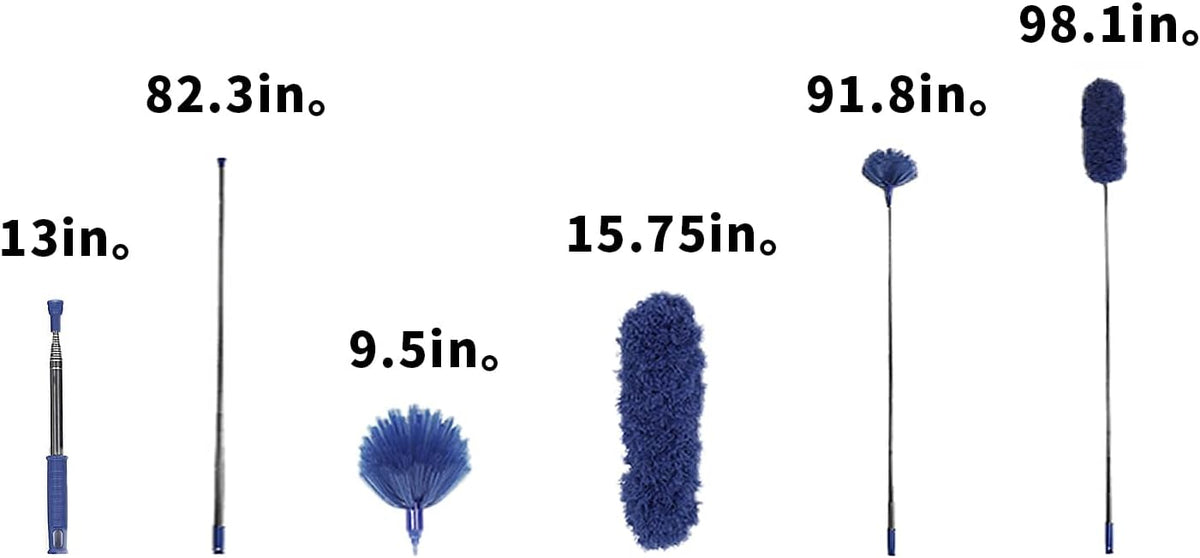 static-positive microfiber fibers that attract and trap dust and hair
