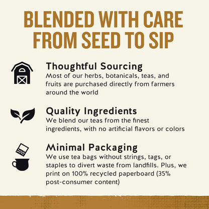 steepable in 4-6 minutes for hot tea, or double-bagged over ice for cold preparation