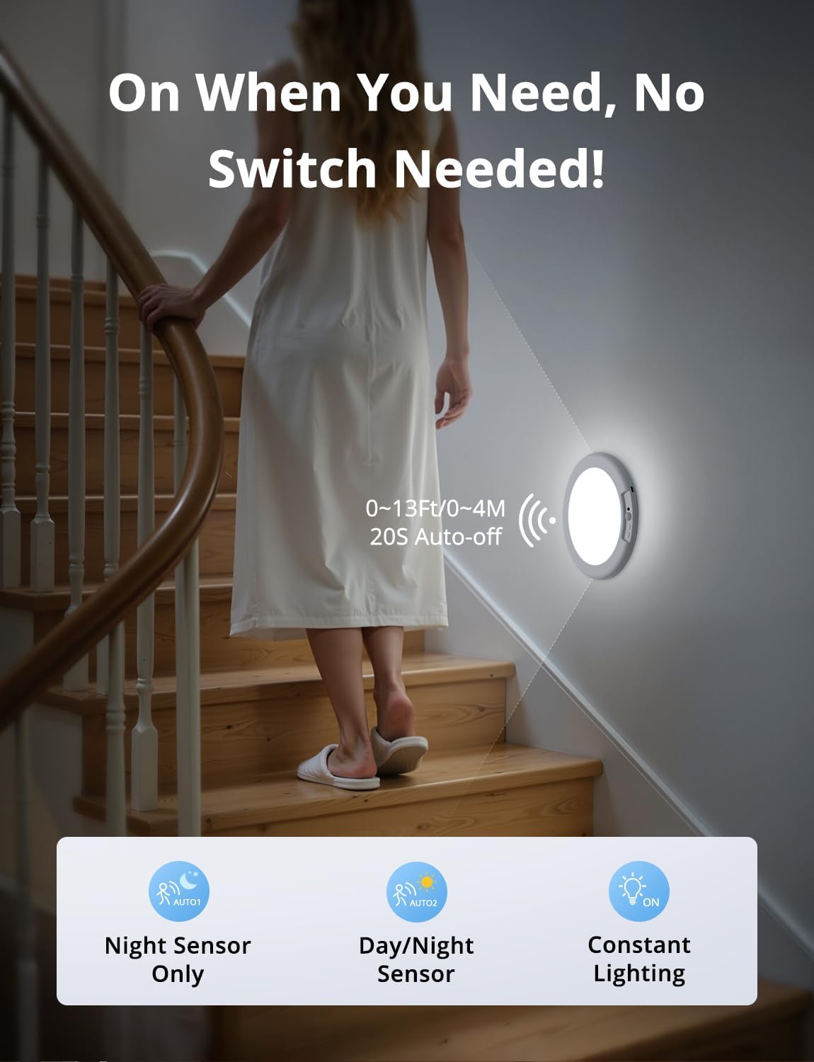 stepless 5%-100% dimming with 3 selectable color temperatures (warm/neutral/cool), plus rgbw variant for color-changing
