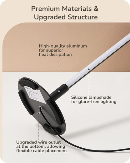 stepless touch dimming from low ambient to 550 lumens max