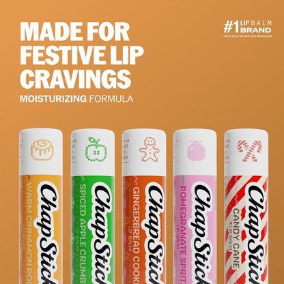 ChapStick Limited Edition Holiday Lip Balm Collection – Cute Christmas Present for Kids and Tweens, Five Seasonal Flavors, Easy Twist-Up Stick Design