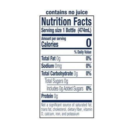 still (non-carbonated) water profile with no bubbles