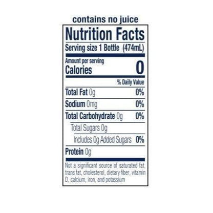 still (non-carbonated) water profile with no bubbles