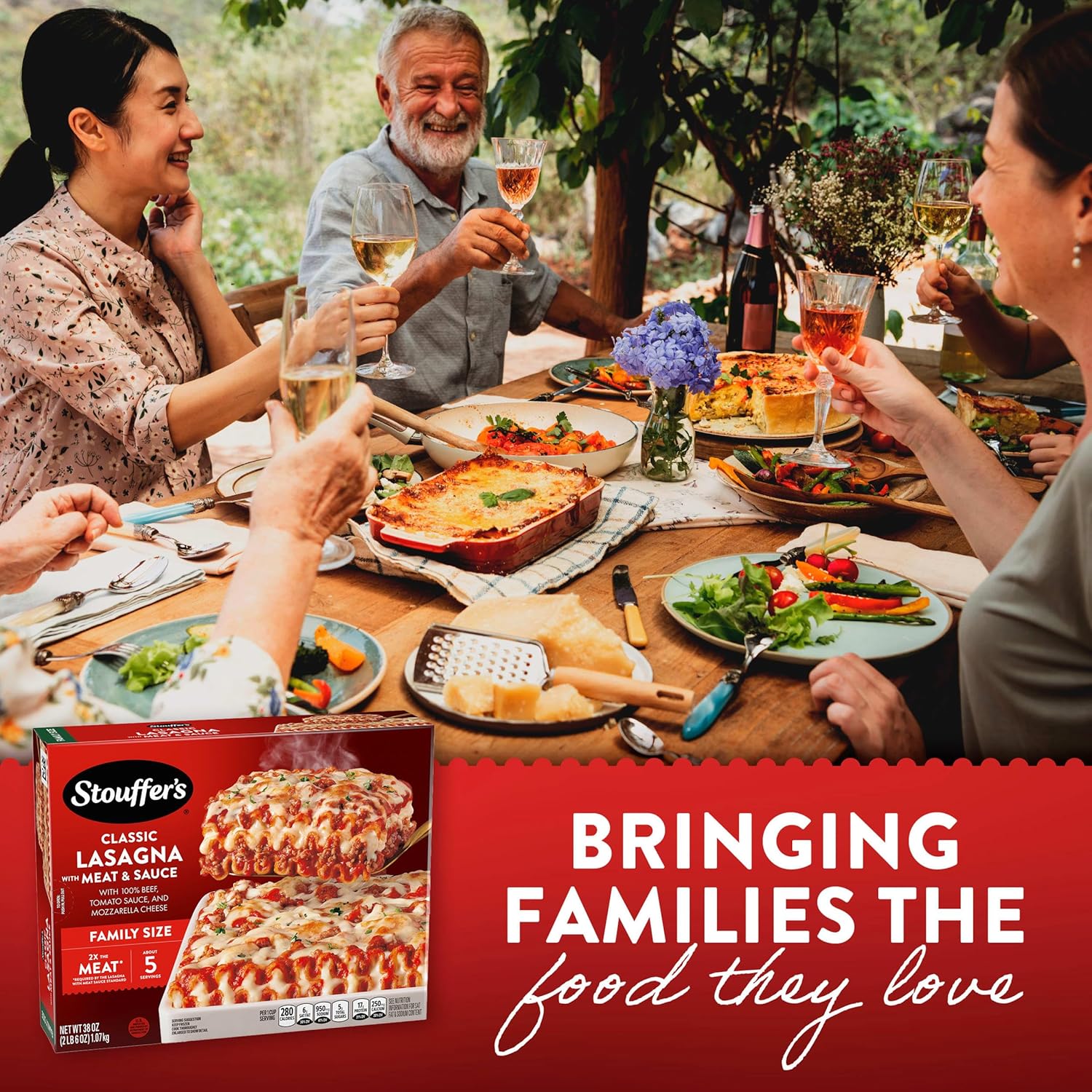 Stouffer's Classic Meat Lasagna – Family Size Frozen Dinner for Shared Kitchens and Gatherings