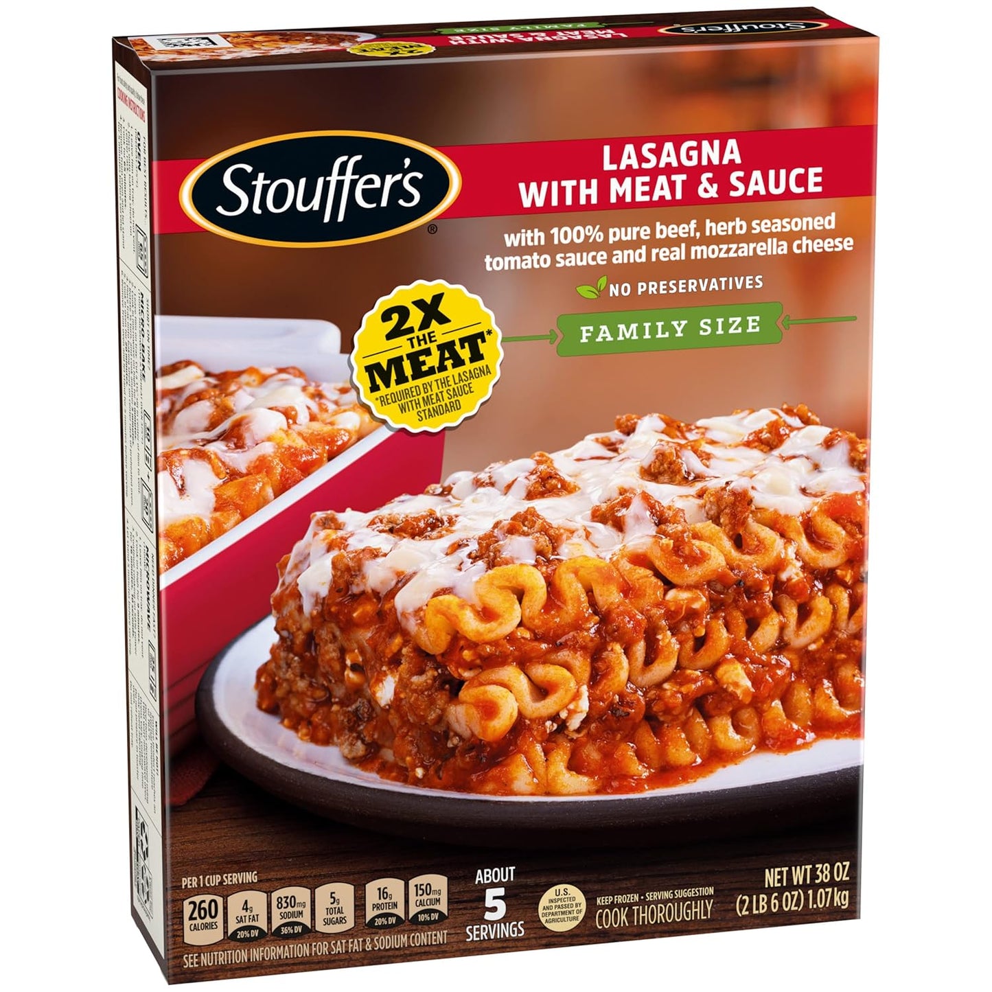 Stouffer's Classic Meat Lasagna – Family Size Frozen Dinner for Shared Kitchens and Gatherings