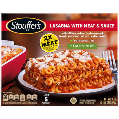 Stouffer's Classic Meat Lasagna – Family Size Frozen Dinner for Shared Kitchens and Gatherings