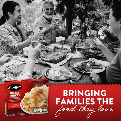 Stouffer's Frozen Turkey Meal – Convenient Single-Serve Dinner for Small Households, Stuffing and Mashed Potatoes
