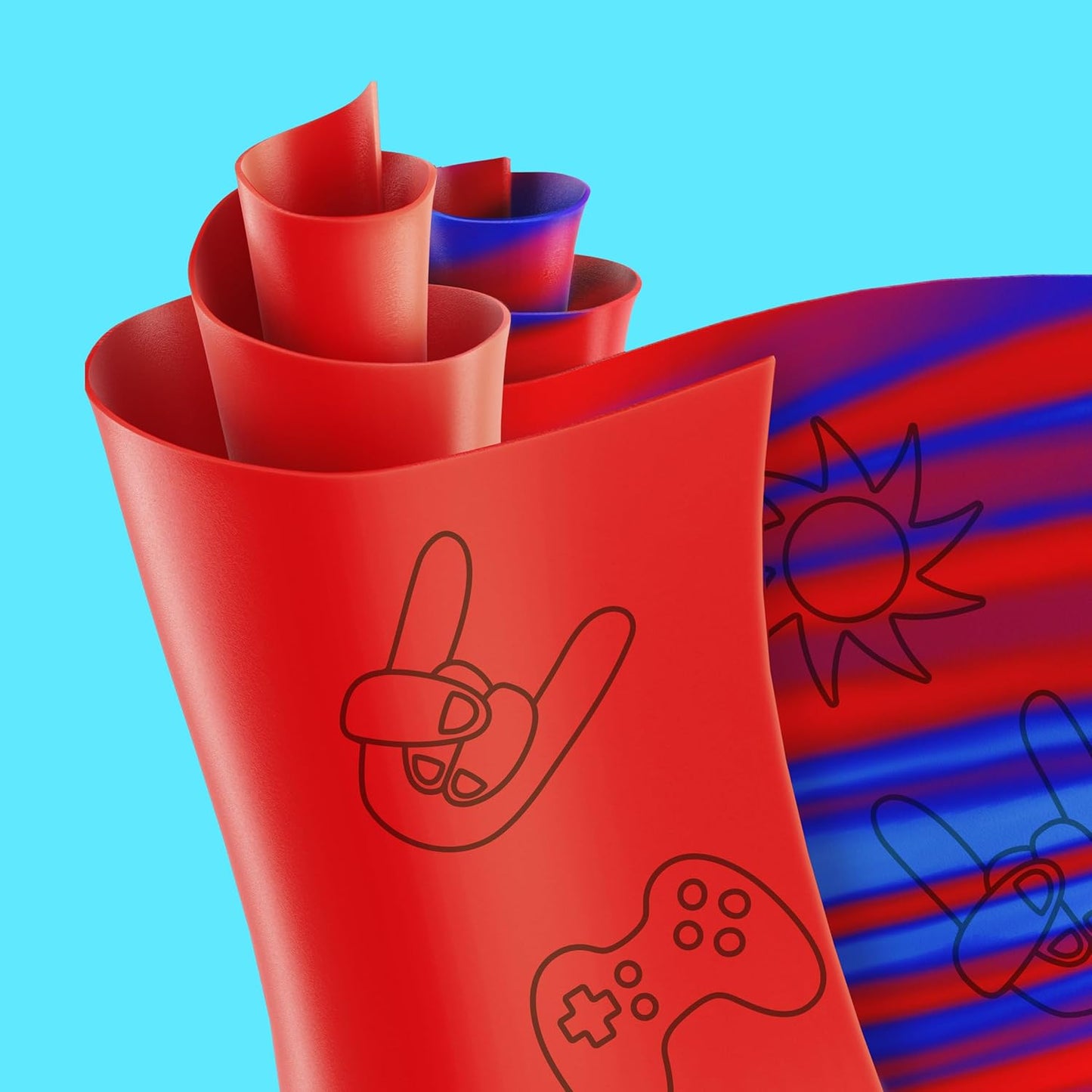 strawberry and electric blue raspberry flavor combination