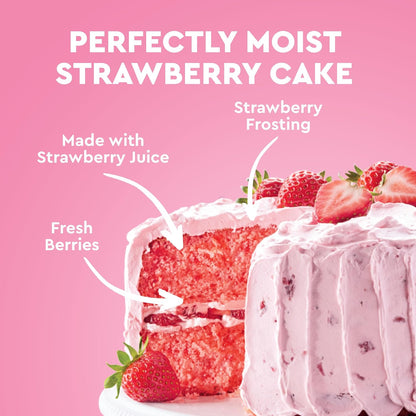 strawberry-flavored bits in the mix for visible fruit flavor cues