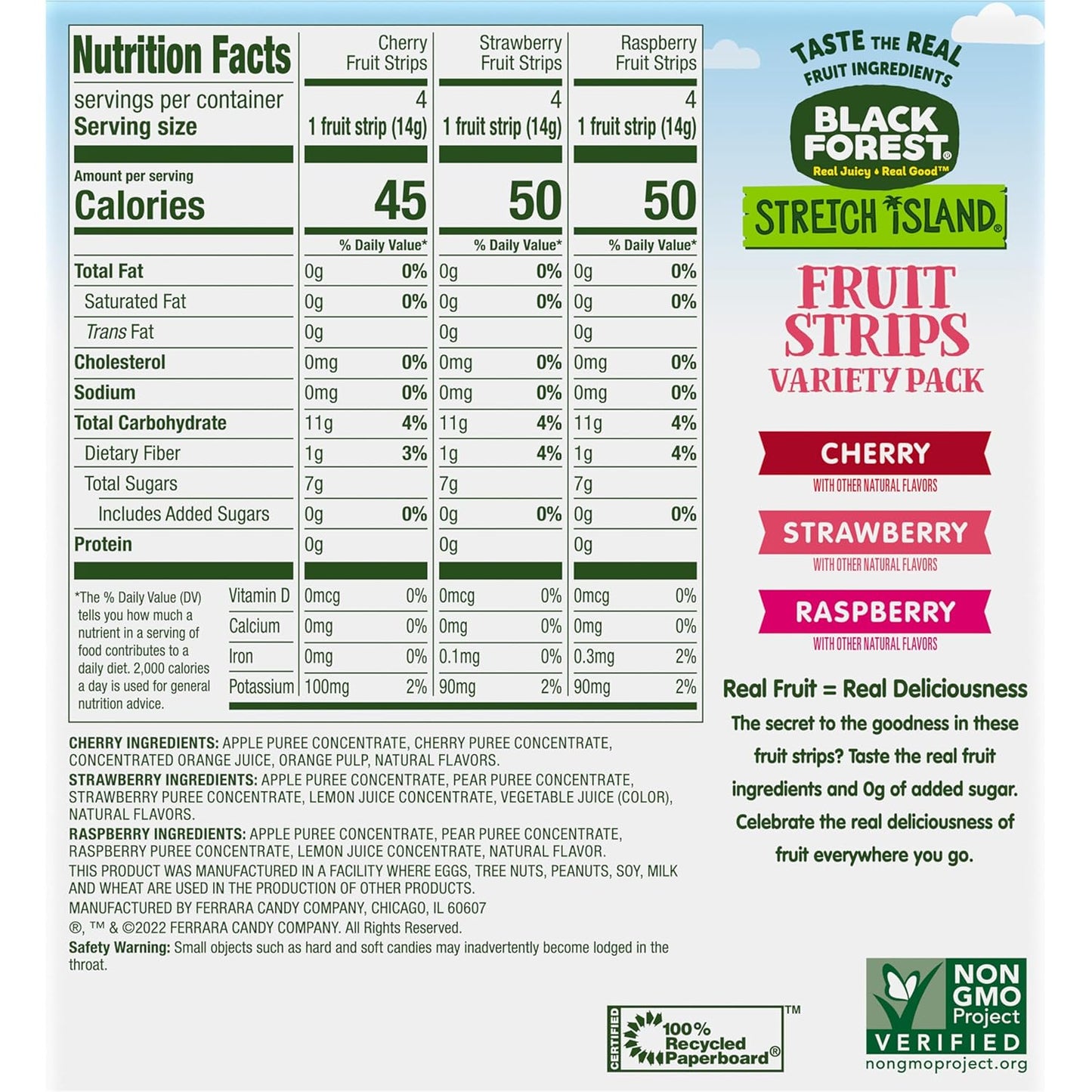 Stretch Island Fruit Strips – After-School Snack for Picky Eaters, Individually Wrapped 0.5 oz 48 Pack