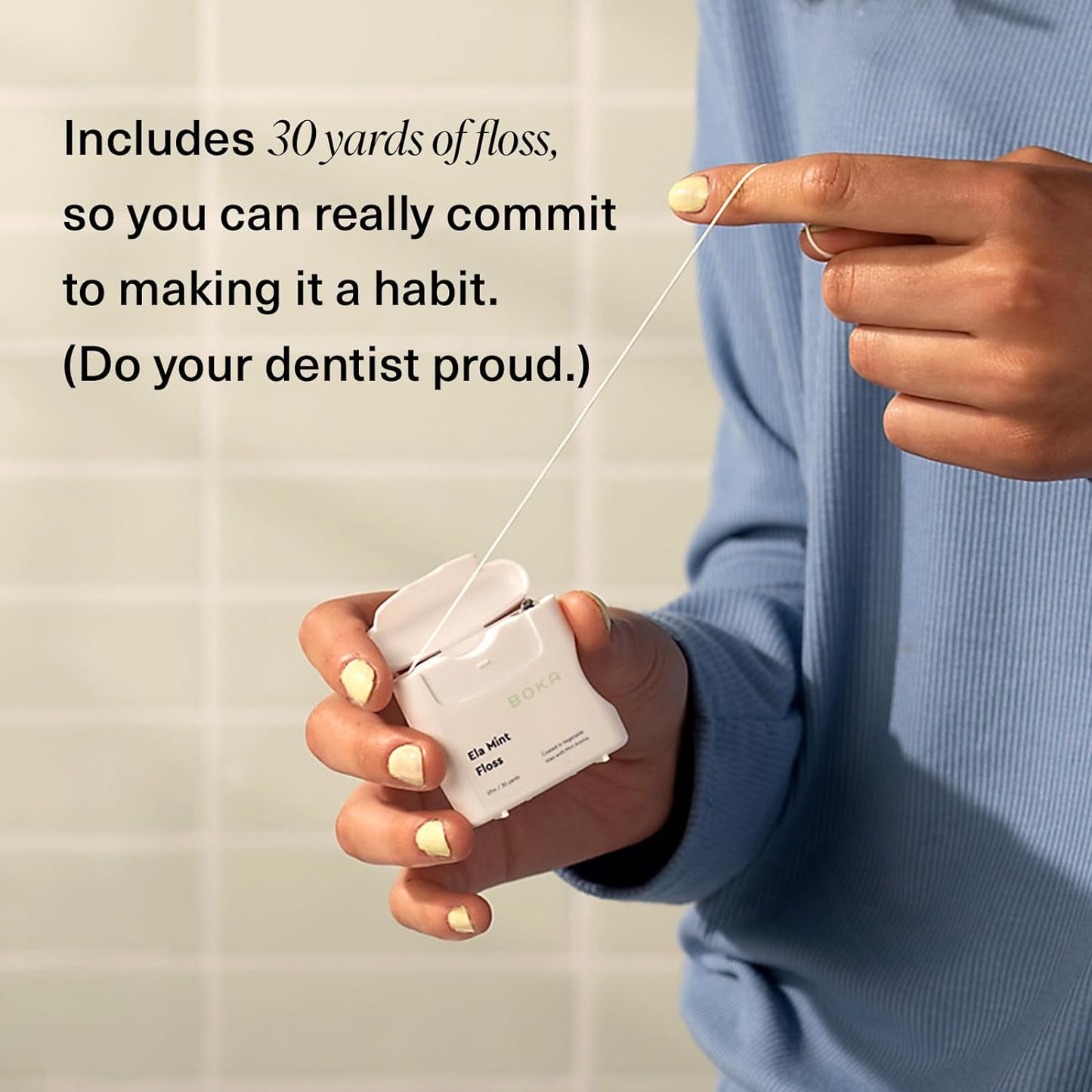 strong, fray-resistant construction that works in both tight and wider interdental spaces