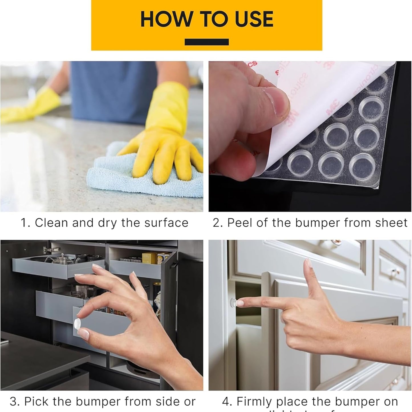 strong self-adhesive backing that holds firm yet peels away cleanly without residue