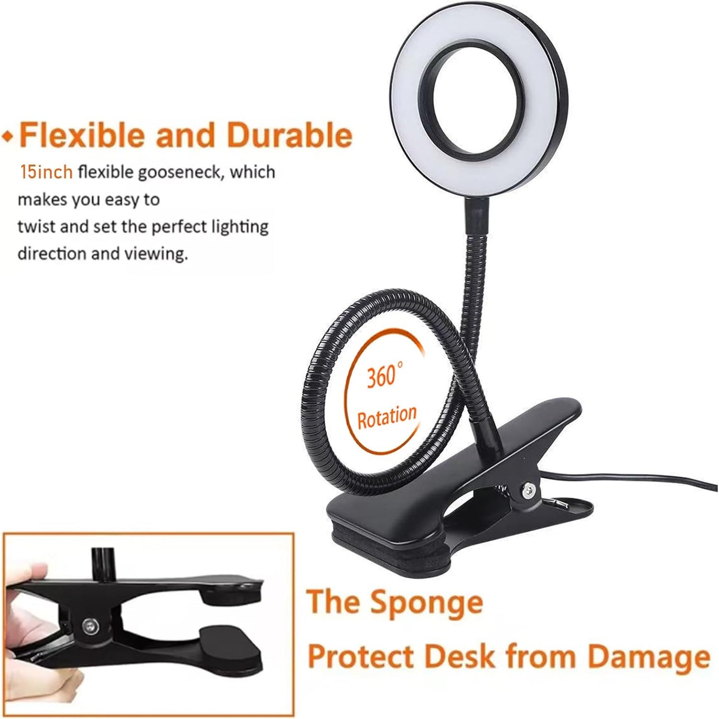 sturdy clamp with scratch-resistant foam padding that opens up to 1.6 inches