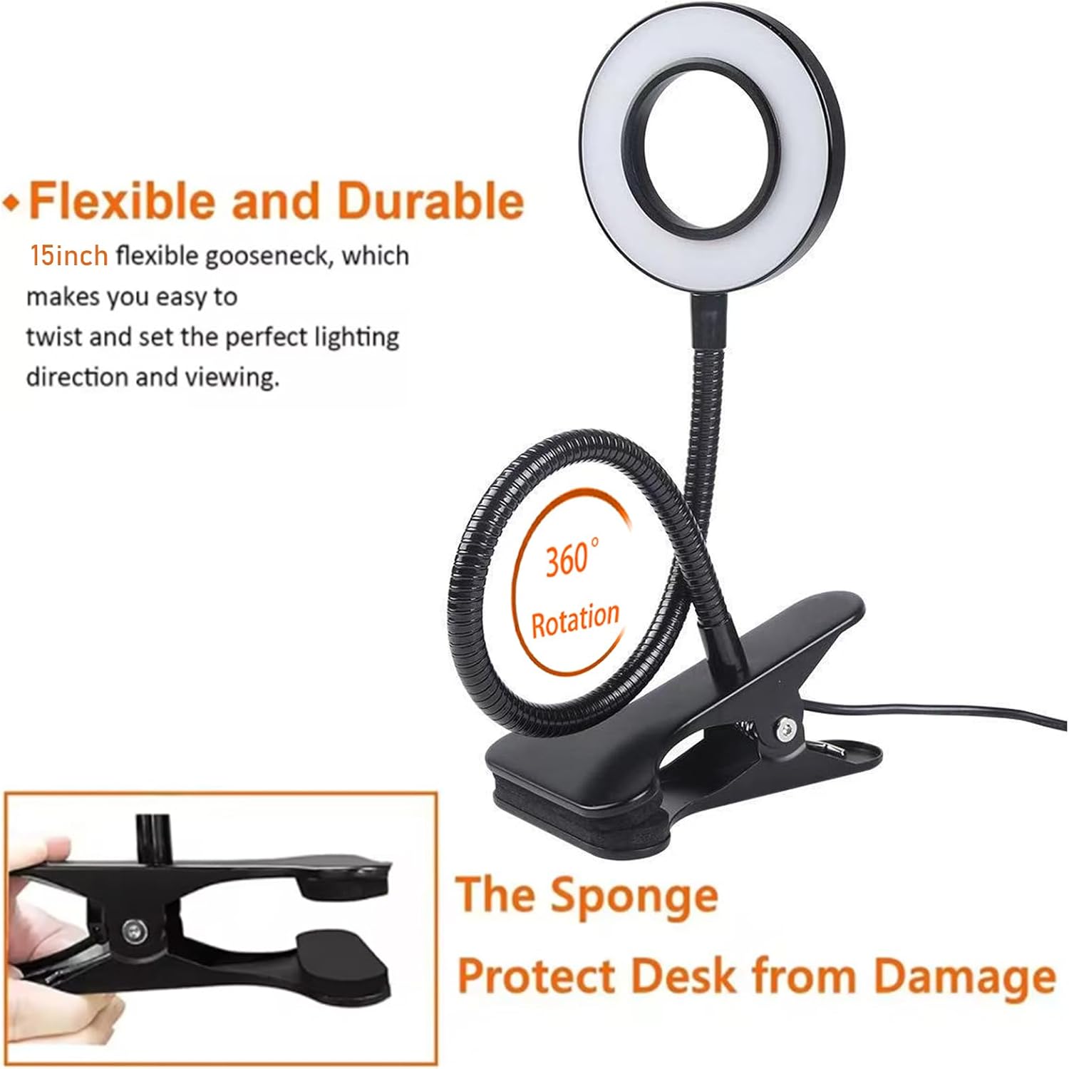 sturdy clamp with scratch-resistant foam padding that opens up to 1.6 inches
