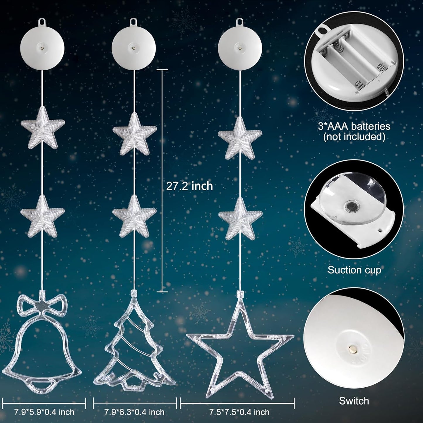 suction-cup hooks with adjustable hanging height, mountable on glass, gates, and smooth cabinets