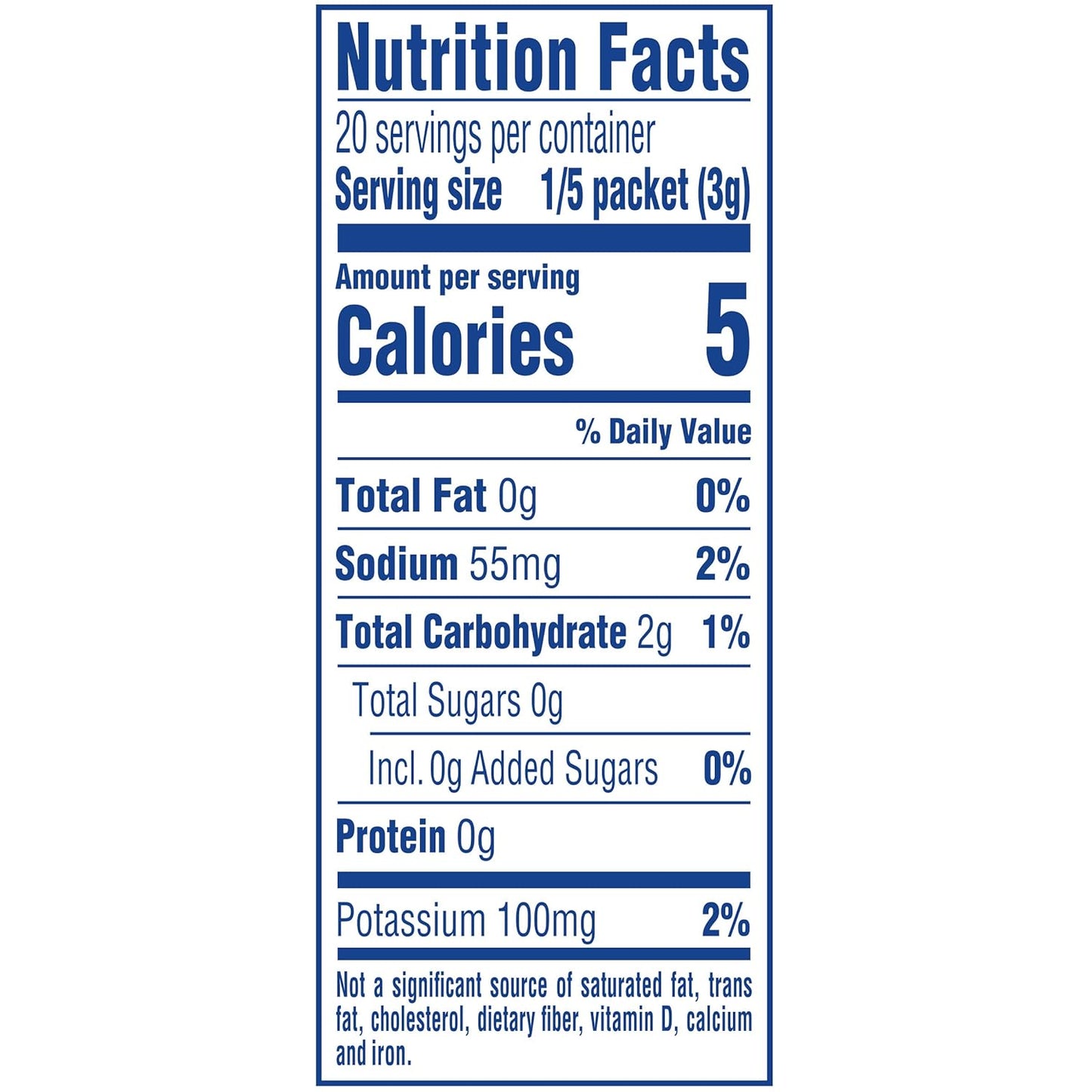 sugar-free formula sweetened with aspartame and acesulfame potassium