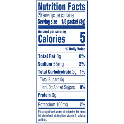 sugar-free formula sweetened with aspartame and acesulfame potassium