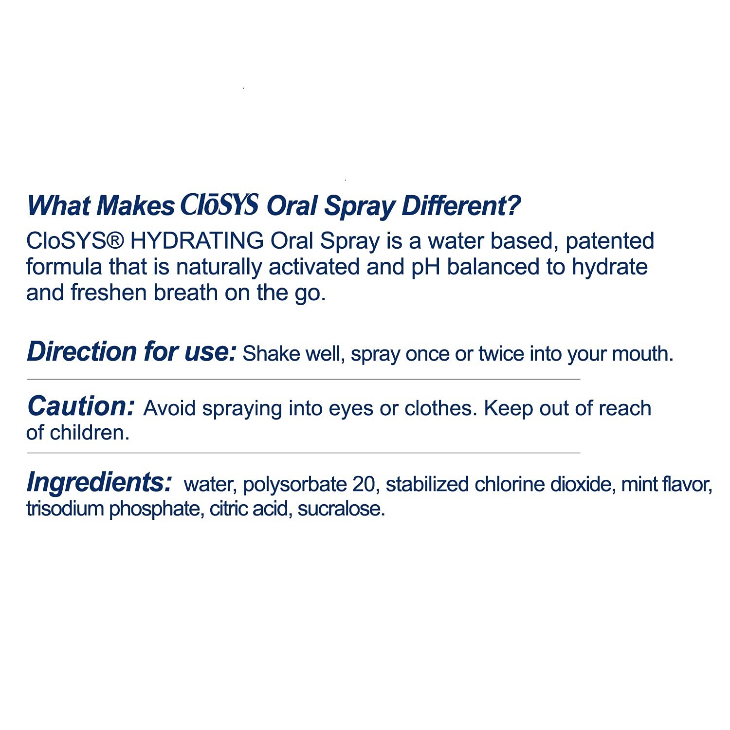 sugar-free, ph-balanced mint formula designed for oral health support