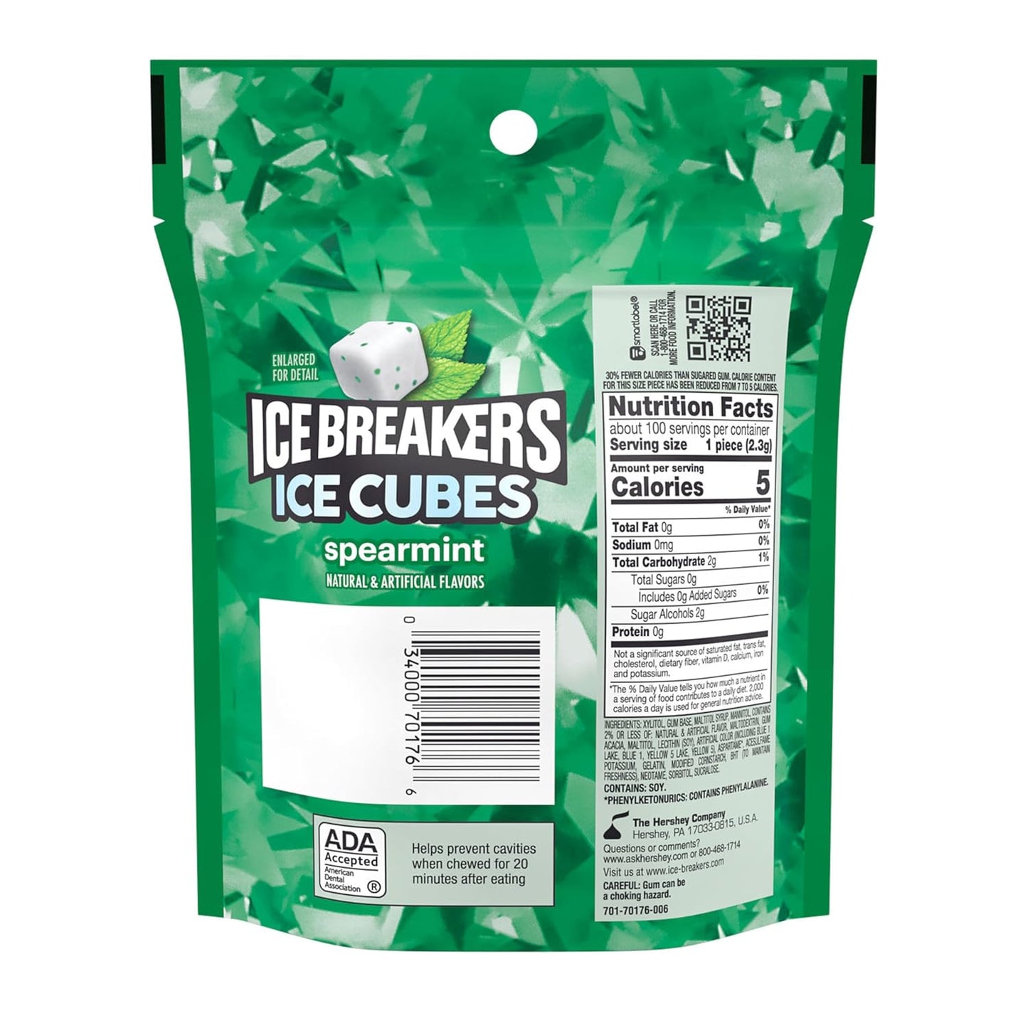 sugar-free spearmint formula suitable for diabetics and low-sugar diets
