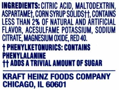 sugar-free strawberry watermelon flavor formula