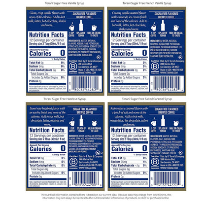 sugar-free sweetening via sucralose and acesulfame potassium with zero calories and zero carbs