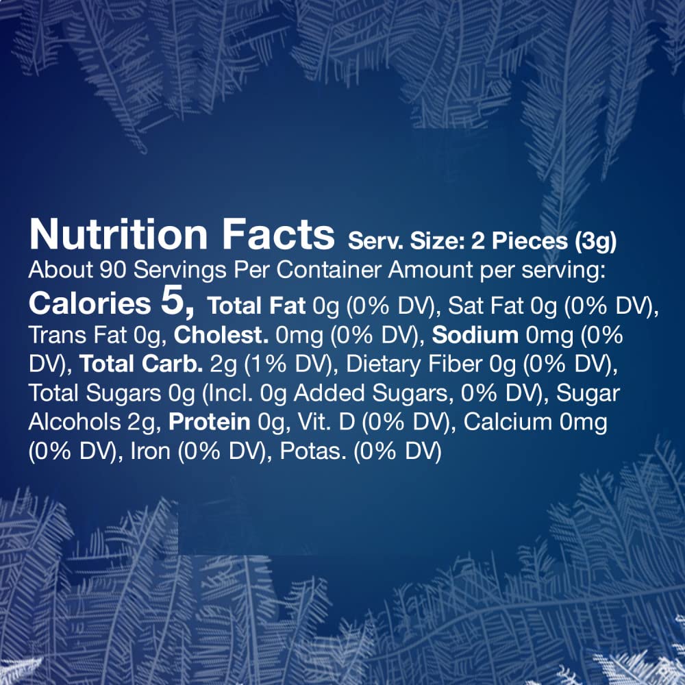 sugar-free winterfrost mint formula