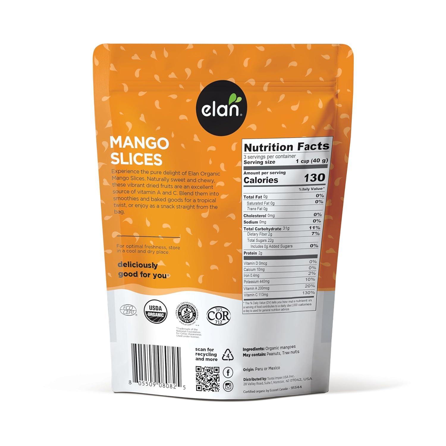 sulphite-free and no sugar added formulation