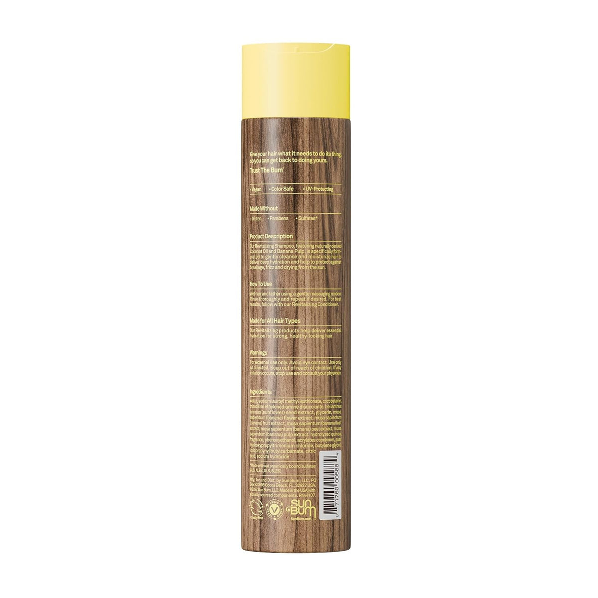 Sun Bum Revitalizing Shampoo – Worry Free Daily Shampoo for Kids, Pets and Color Treated Hair