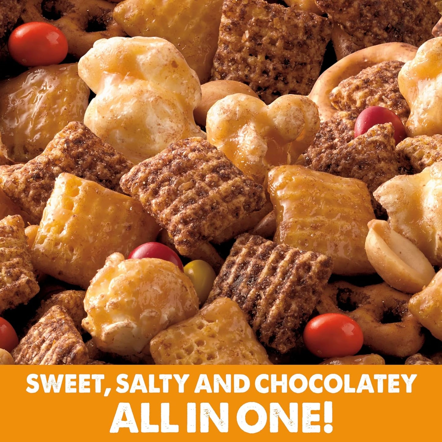 sweet-and-salty flavor profile balancing chocolate, caramel, and salted nuts