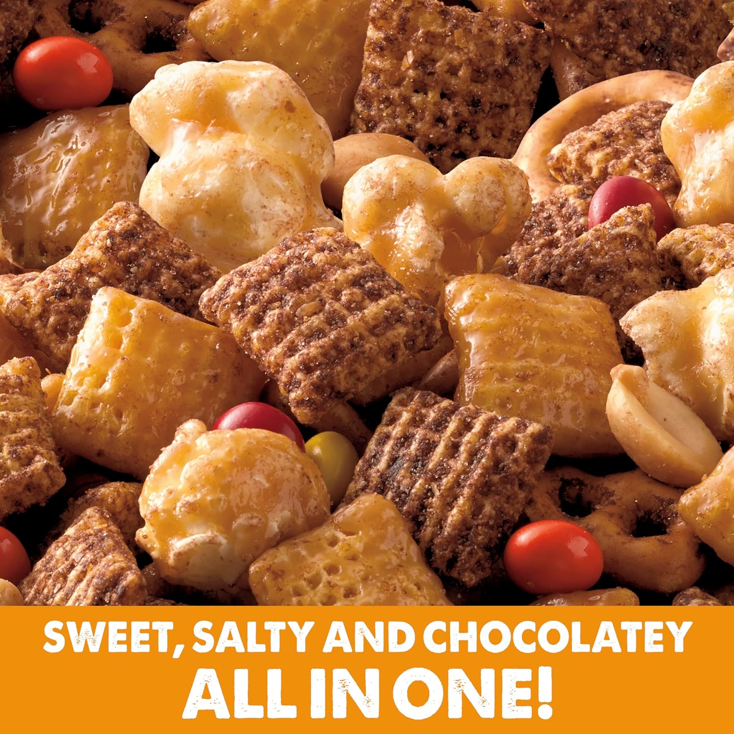 sweet-and-salty flavor profile balancing chocolate, caramel, and salted nuts