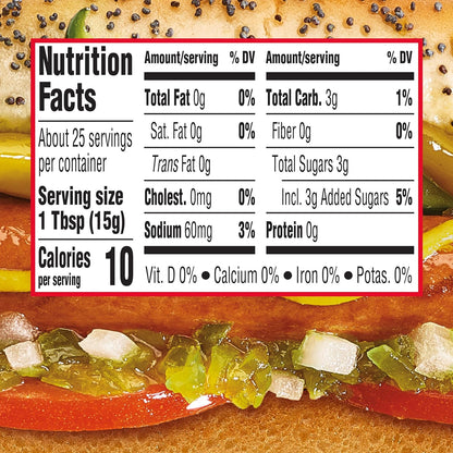 sweet pickle relish flavor profile (sweet, tangy, savory)