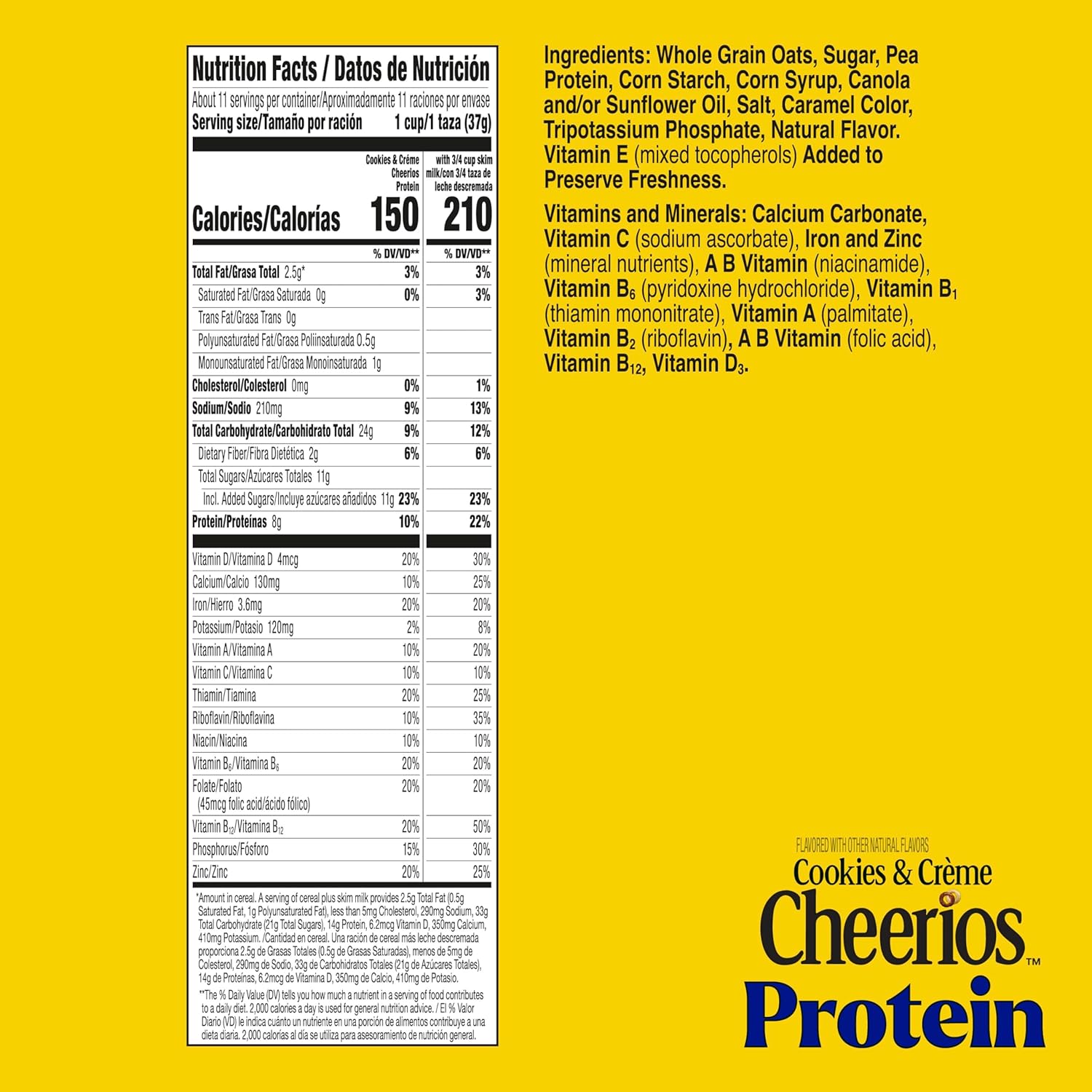 sweetened cookies and crème flavor profile