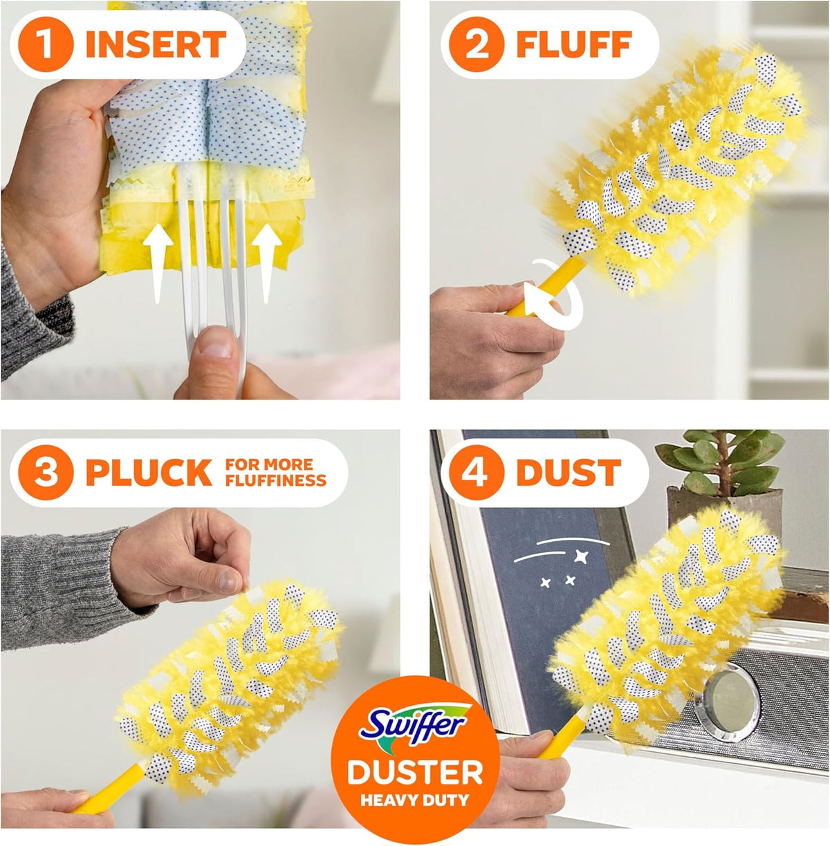 Swiffer Heavy Duty Duster Refills Lavender – Quick Weekly Dusting for Home Offices and Study Corners