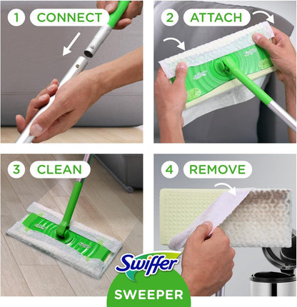 Swiffer Sweeper 2-in-1 Mop — Wind-Down Floor Care Ritual for Pet Households, Allergen-Locking Sweep and Mop Kit