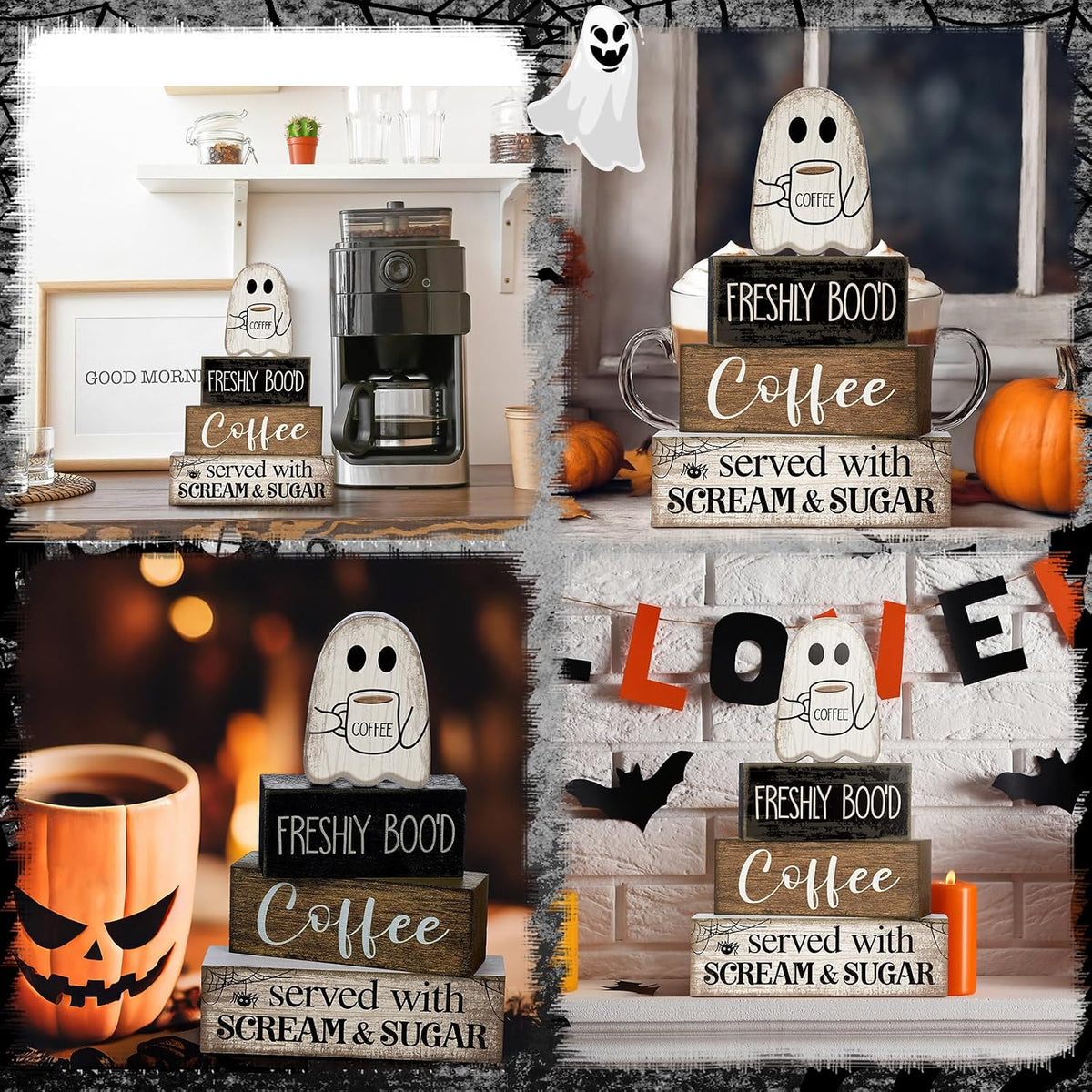 tabletop mounting style suitable for mantels, coffee bars, kitchen counters, and tiered trays