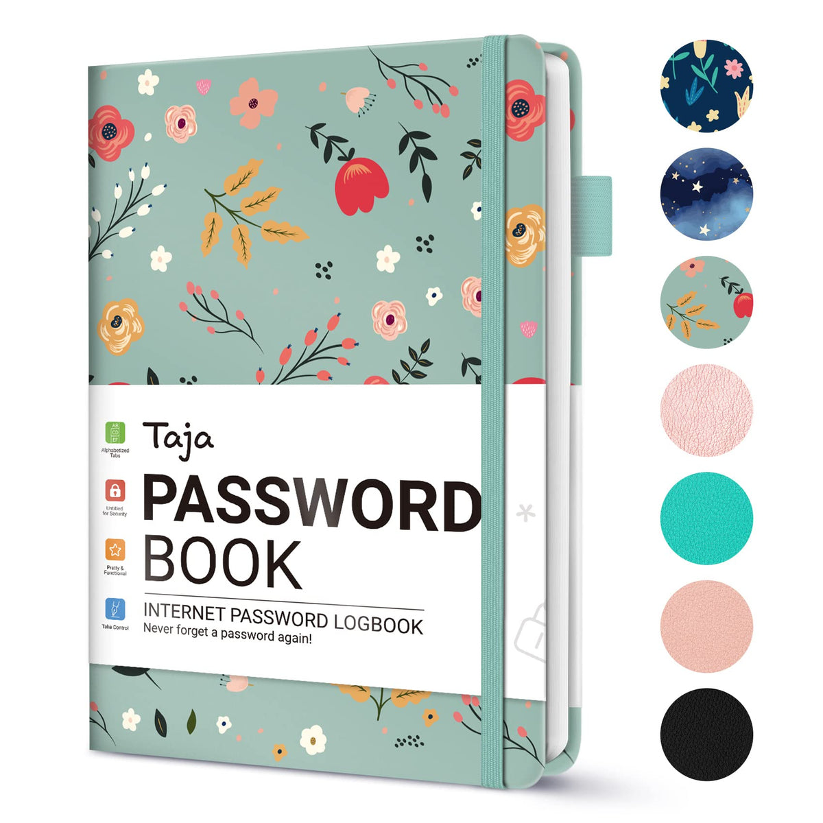 Taja Password Keeper Book with Alphabetical Tabs, Small Password Books for Seniors, Password Notebook for Internet Website Address Log in Detail, Password Logbook to Help You Stay Organized - Littlefortune