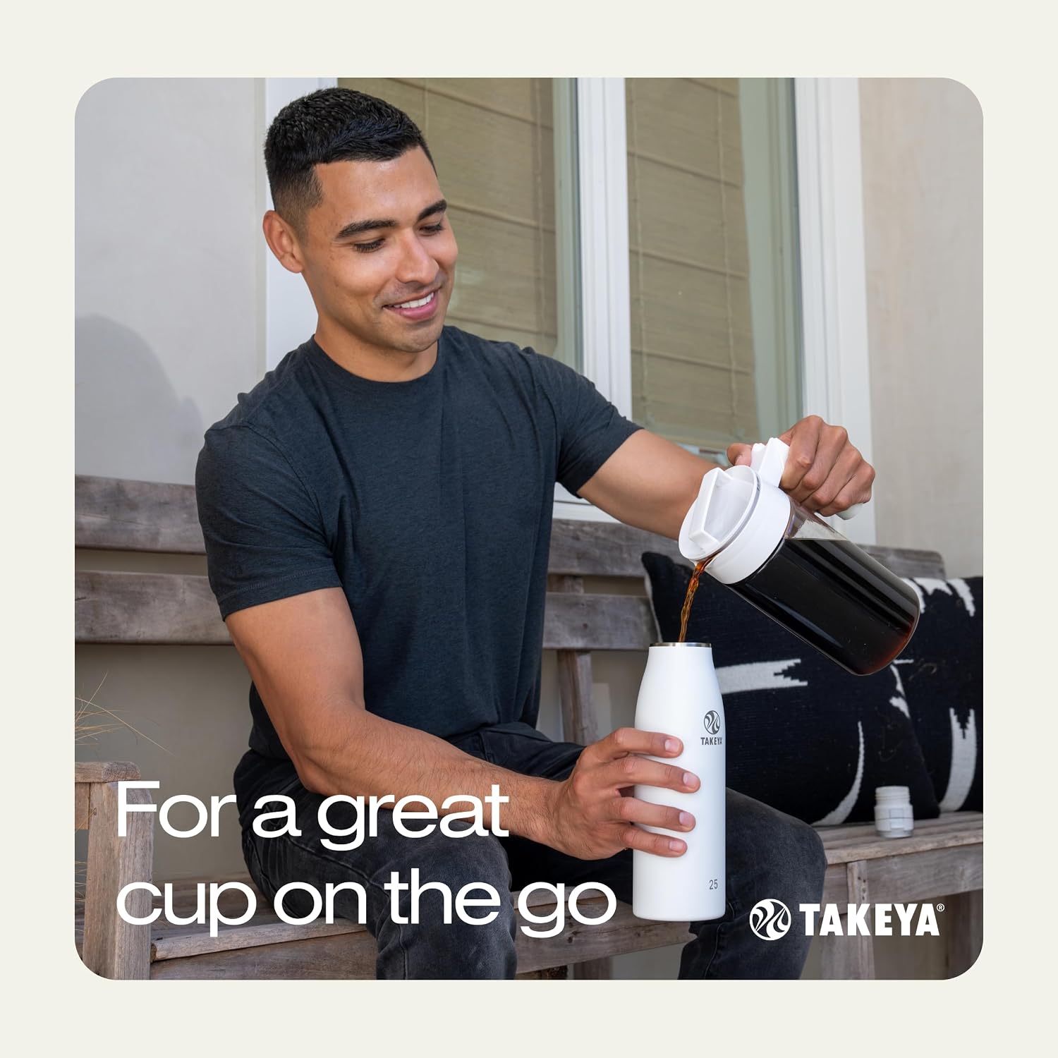 Takeya Cold Brew Maker – Prep-Ahead Coffee Solution for Meal Preppers and Remote Workers, Dishwasher Safe